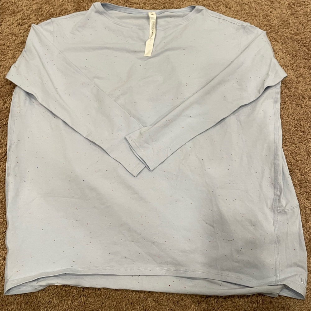 Blue long sleeve Lululemon running top